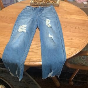 Girls Hollister jeans mom jeans